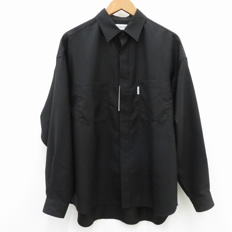 【中古】COOTIE | クーティー TECHWOOL Fly Front L/S Shirt 長袖プルオーバー CTE-25A405 黒いこと 大きさ：S【瀬戸大橋店】