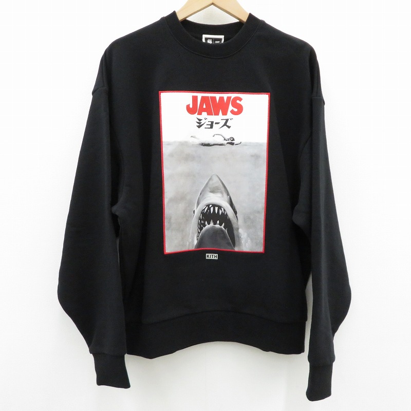 【中古】KITH | キース ×JAWS Japanese Poster Nelson Crew 汗水 25-072-060-0023-3-0 黒いこと 大きさ：S【瀬戸大橋店】
