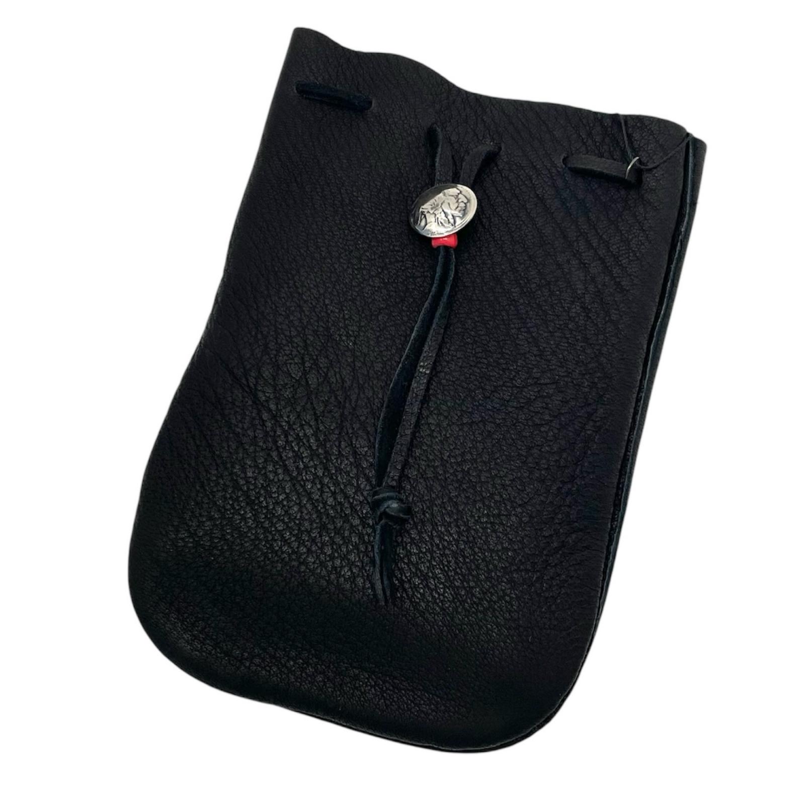 【中古】MASSES | マシス 25SS　DEER SKIN DRAWSTRING ディアスキン ドローストリングバッグ ブラック【尾張小牧店】 15,444円