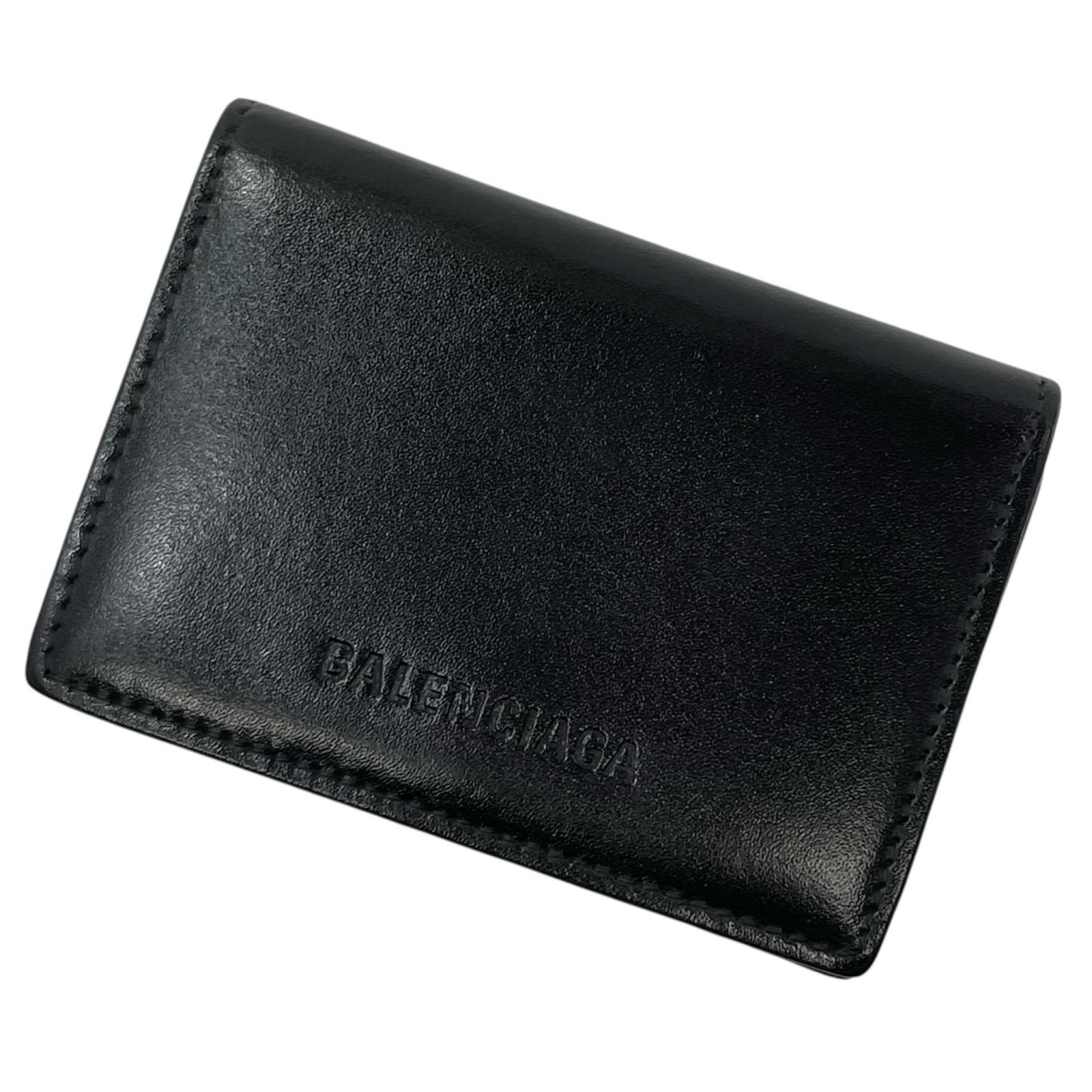 【中古】BALENCIAGA | バレンシアガ 三つ折り財布 664037 ブラック×レッド【尾張小牧店】