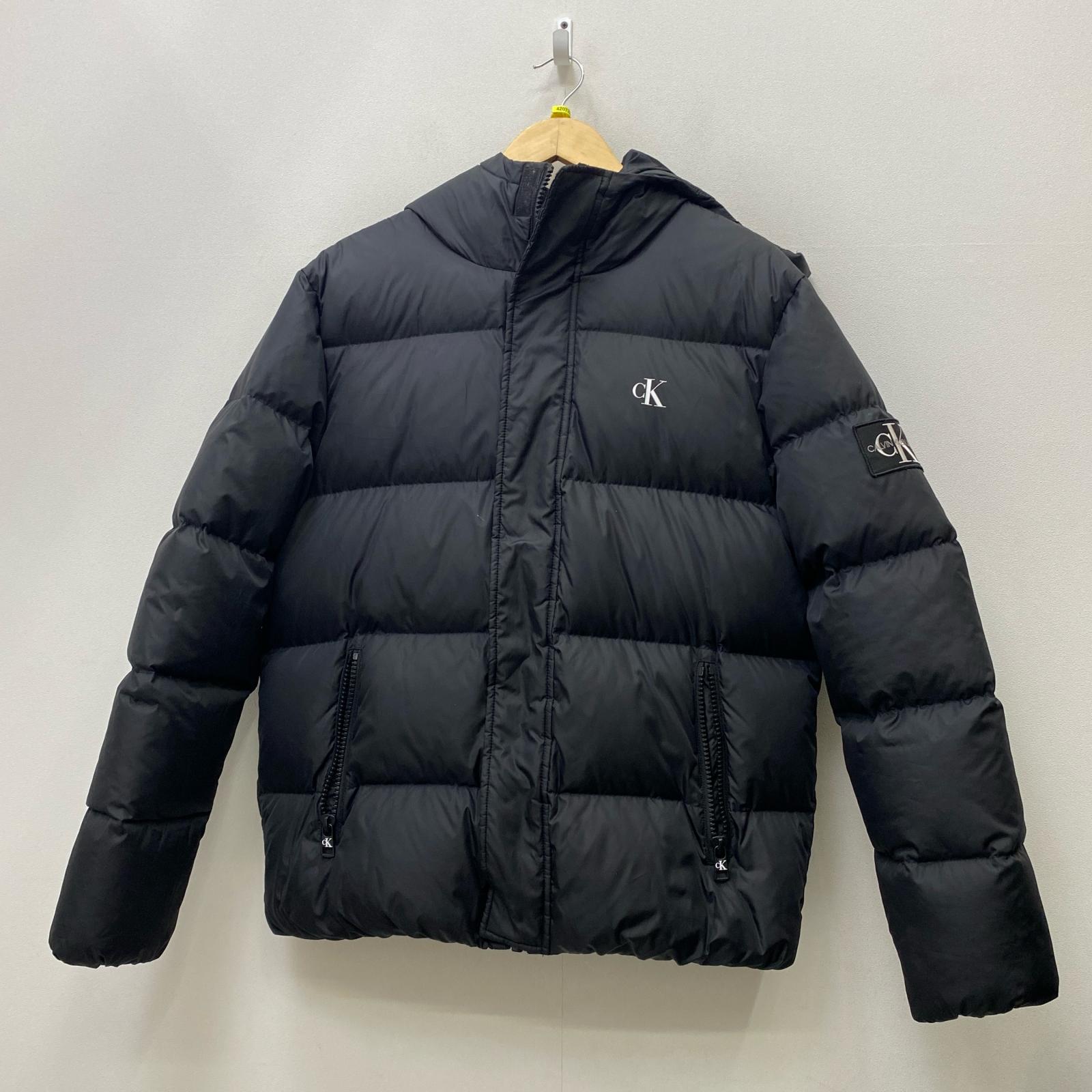 【中古】Calvin Klein | カルバンクライン HOODED DOWN JACKET ダウンジャケット J317665 ブラック サイズ：L【加古川店】
