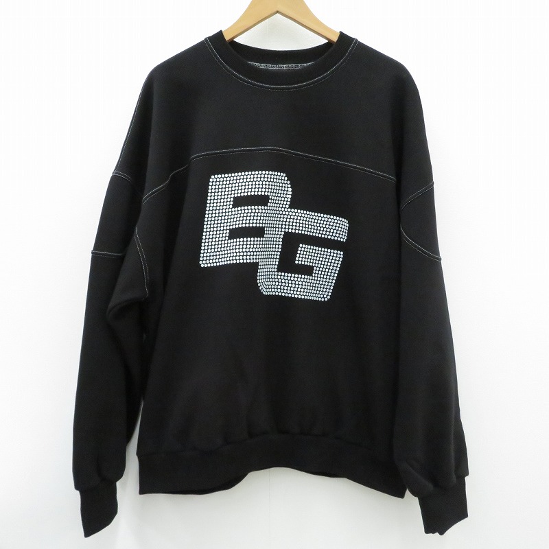 【中古】BAGARCH | バガーチ FOOTBALL CREWNECKSWEAT 流汗 BH-1742 黒いこと 大きさ：曖昧模糊たる【瀬戸大橋店】