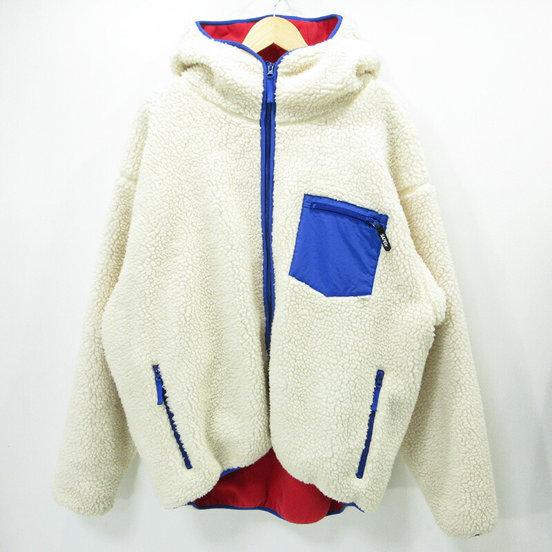 【中古】SAPEur | サプール FUTURE PILE JACKET フューチャーパイルジャケット ボア上衣 フリースジップパーカー 白いこと 象牙色 生み出すことり 大きさ：XL【三重中央局】
