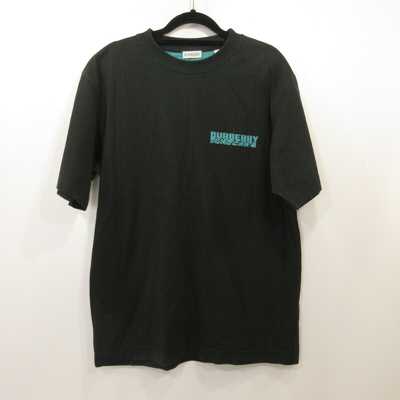 【中古】BURBERRY | バーバリー Warped Logo Cotton T-shirt 'Atom' 半袖Ｔシャツ 8111865 ブラック サイズ：M【姫路東店】