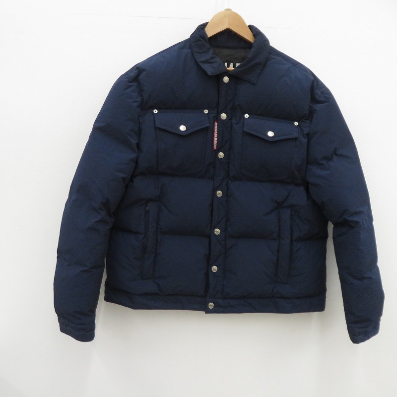 【中古】DSQUARED2 | ディースクエアード 20AW ダウンジャケット S74AM1097 ネイビー サイズ：54【瀬戸大橋店】
