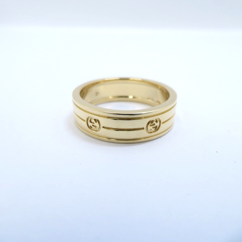 【中古】GUCCI | グッチ インターロッキング 輪っか・指環 大きさ:21(約20号) ゴールド【瀬戸大橋店】