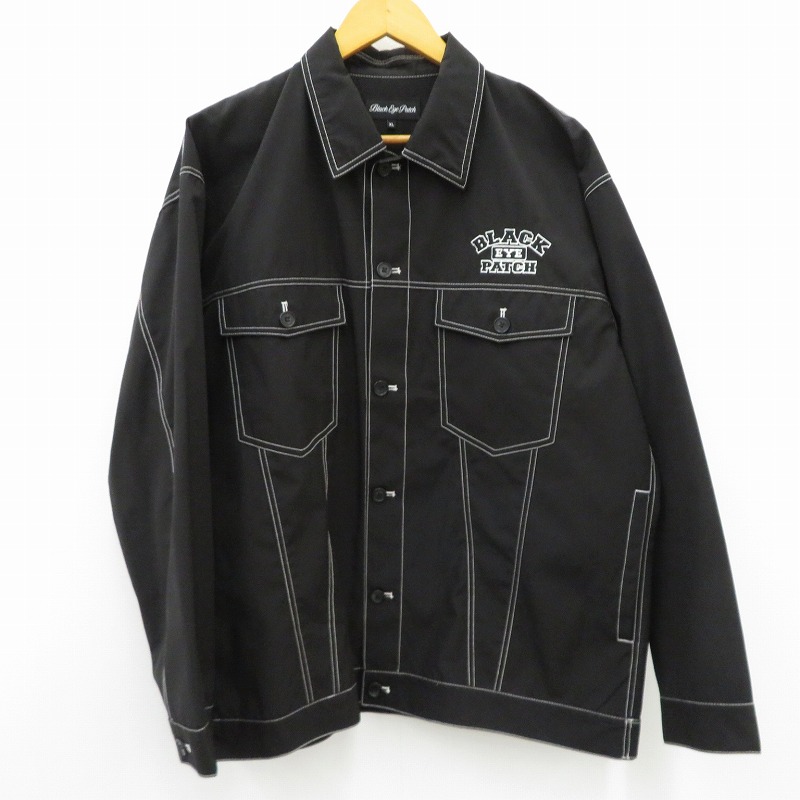 【中古】BlackEyePatch | ブラックアイパッチ ﾄﾗｯｶｰJKT ナイロンジャケット ブラック サイズ：XL【瀬戸大橋店】