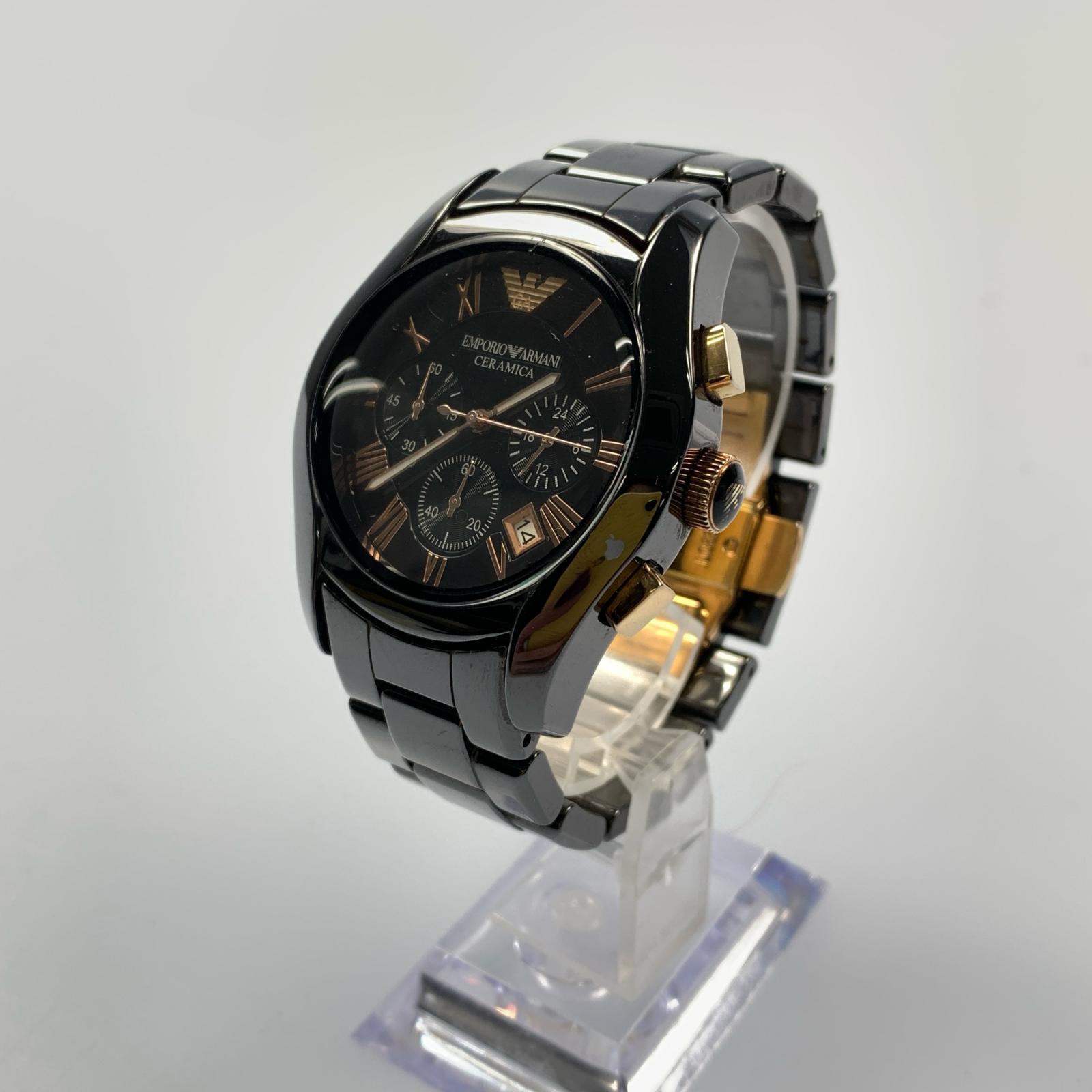 【中古】Emporio Armani | エンポリオ・アルマーニ Ceramica 腕時計 AR-1410 ブラック【姫路東店】