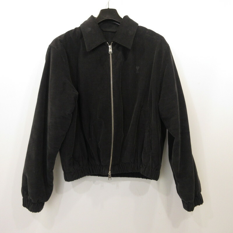 【中古】AMI | 意中の女 パデッドジップジャケット 余分の物アウター HJK830.CO0089 黒いこと 大いさ：M【姫路東店】 メンズファッション-コート・ジャケット