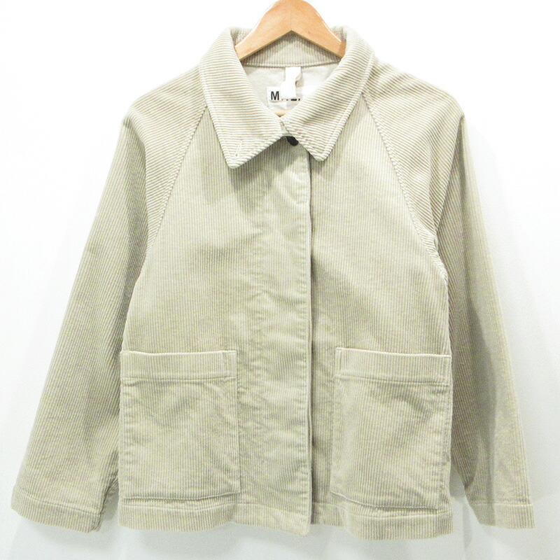 【中古】MHL | エムエイチエル 襟2WAYコーデュロイカバーオール 上衣 595-2225505 点火装置ベージュ 象牙色 大きさ：2(II)【三重中央局】