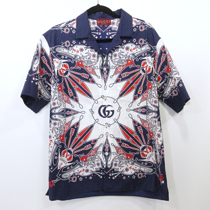【中古】GUCCI | グッチ 半袖シャツ 787257 国内正規品 サイズ：50【姫路東店】