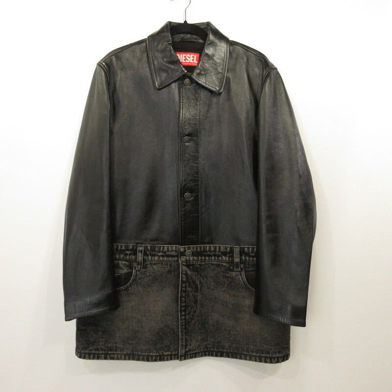 【中古】DIESEL | ディーゼル L-BRETCH レザー A14752 0IPAG ブラック サイズ：46【姫路東店】