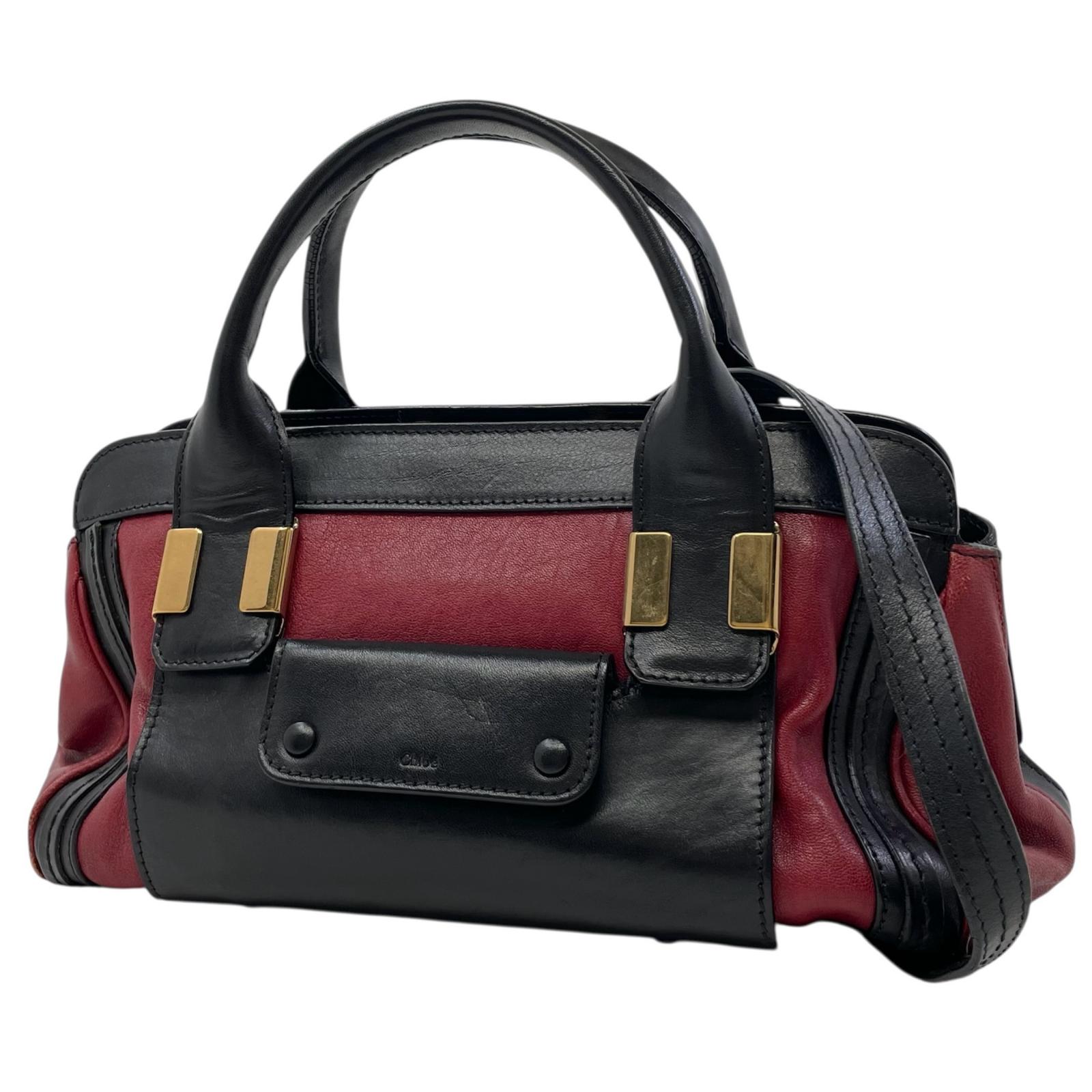 【中古】Chloe | クロエ アリス 2way ショルダーバッグ ハンドバッグ 02-13-50-65 レッド×ブラック【尾張小牧店】
