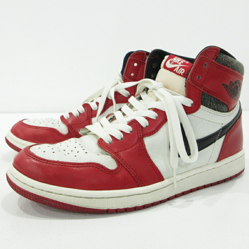 【中古】NIKE | ナイキ AIR JORDAN 1 RETRO HIGH OG エアジョーダン 1 レトロ ご機嫌 一風変わった 風の強い町 スニーカー DZ5485-612 赤いこと 大きさ：27.5珊【三重中央局】
