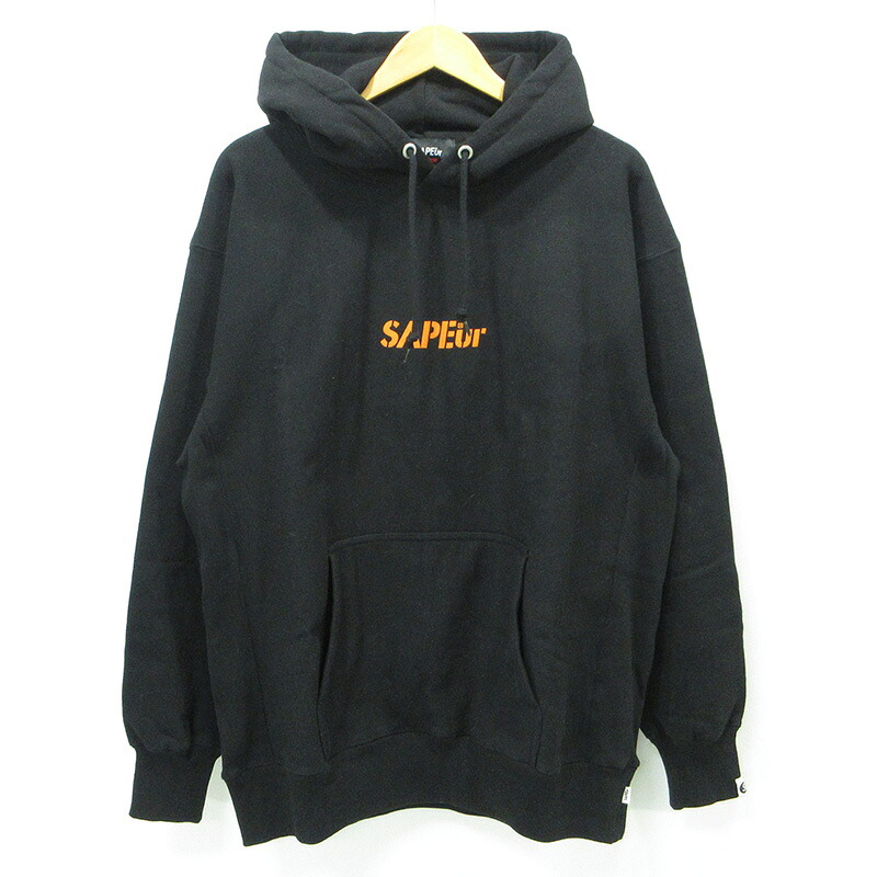 【中古】SAPEur | サプール × 浜田雅功 ハマダマサトシ MASATOSHI HAMADA HOODIE プリント長袖パーカー ブラック サイズ：XL【三重本店】 15,048円