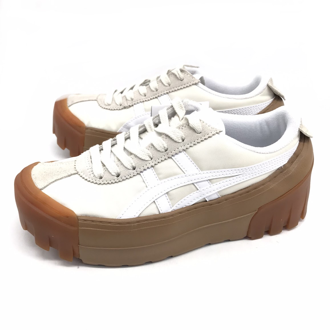 【中古】ONITSUKA TIGER | オニツカタイガー DELEGATION CHUNK スニーカー 1183A585 ベージュ 23.5糎【倉吉店】