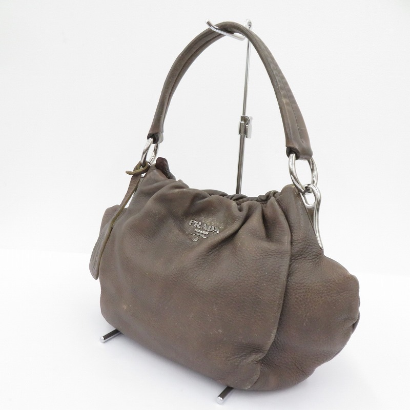 【中古】PRADA | プラダ ハンドバック BR4010 赤銅色【瀬戸大橋店】