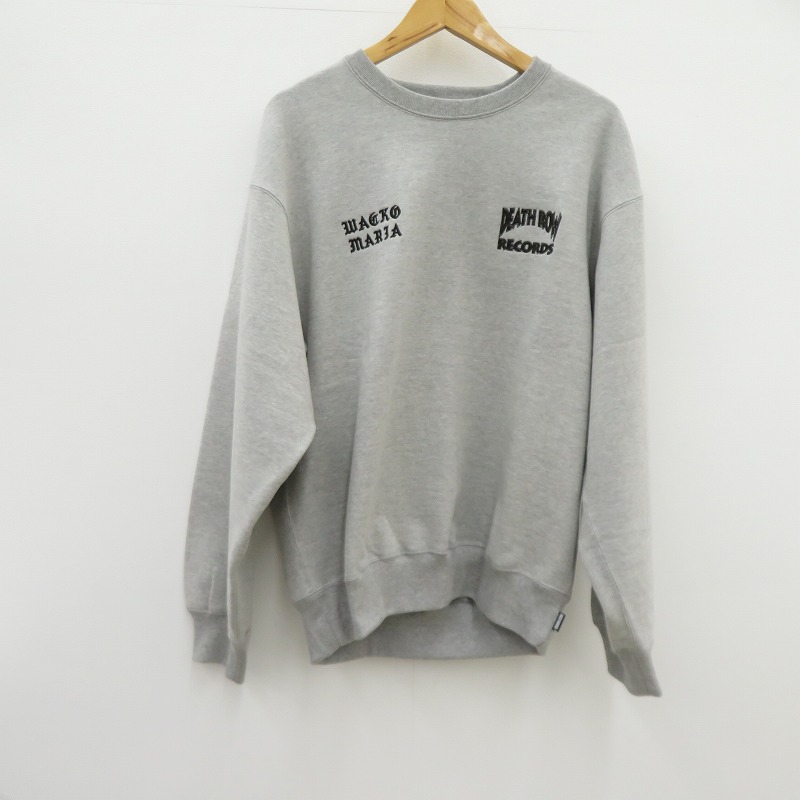 【中古】WACKOMARIA | ワコマリア ×DEATH ROW RECORDS スウェット DEATHROW-WM-SS06 グレー サイズ:L【瀬戸大橋店】|お宝市番館