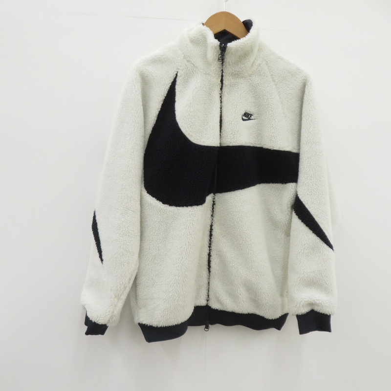 【中古】NIKE | ナイキ リバーシブル ボアジャケット BQ6546-114 ホワイト サイズ：M【瀬戸大橋店】