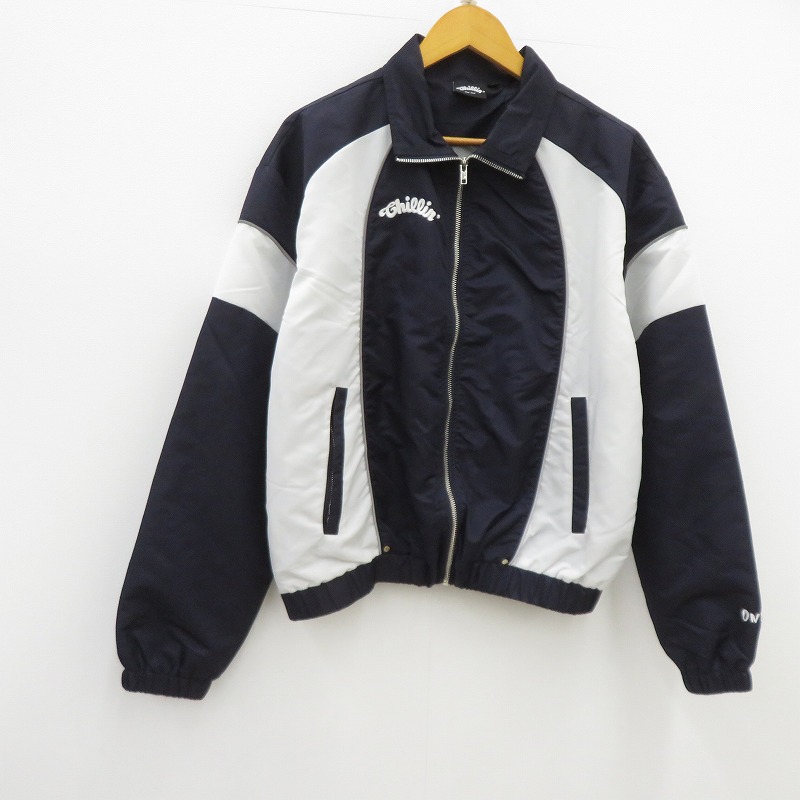 【中古】 CHILLIN'/NYLON JACKET ナイロンジャケット 25WO-CIL-SS23 ネイビー サイズ：L【瀬戸大橋店】