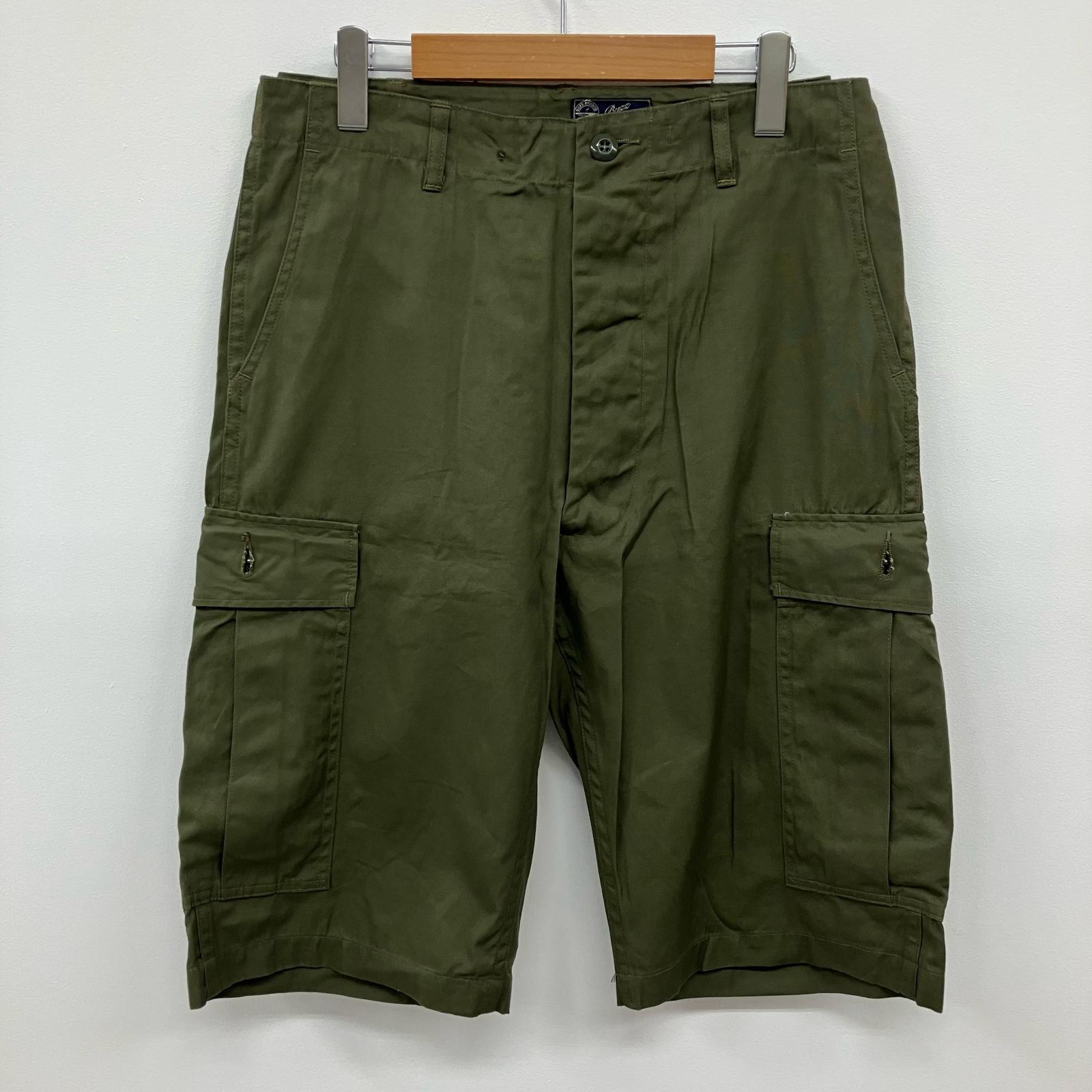 【中古】Buzz Rickson's | バズリクソンズ WIND RESISTANT POPLIN, OLIVE GREEN ショートパンツ BR51907 カーキグリーン サイズ：L【イオン広店】