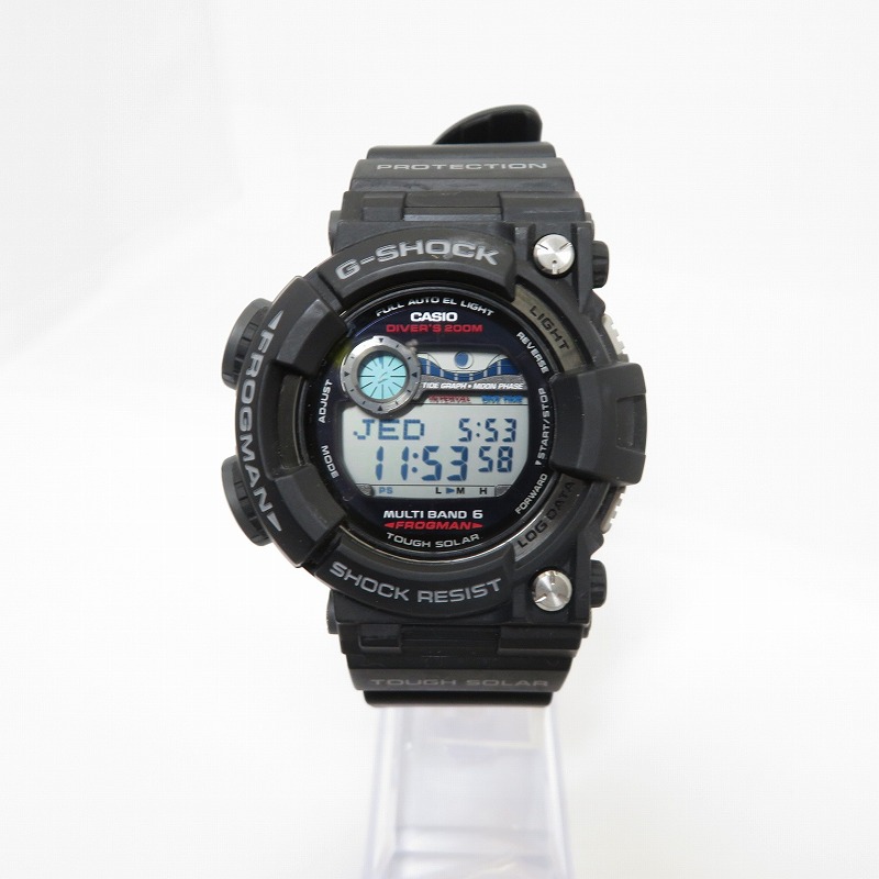 【中古】G-SHOCK | ジーショック MASTER OF G - SEA/FROGMAN ウオッチ デジタル電磁波ソーラー GWF-1000-1JF 黒いこと【瀬戸大橋店】