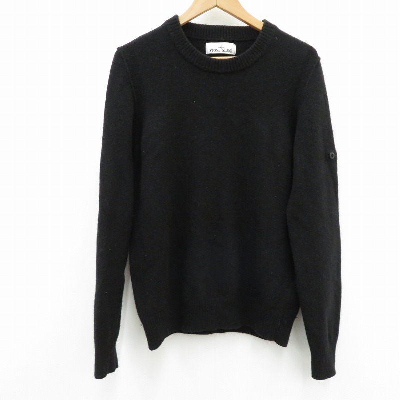【中古】STONE ISLAND | ストーンアイランド ﾗﾑｳｰﾙｸﾙｰﾈｯｸ セーター 8115508A3 ブラック サイズ：M【瀬戸大橋店】