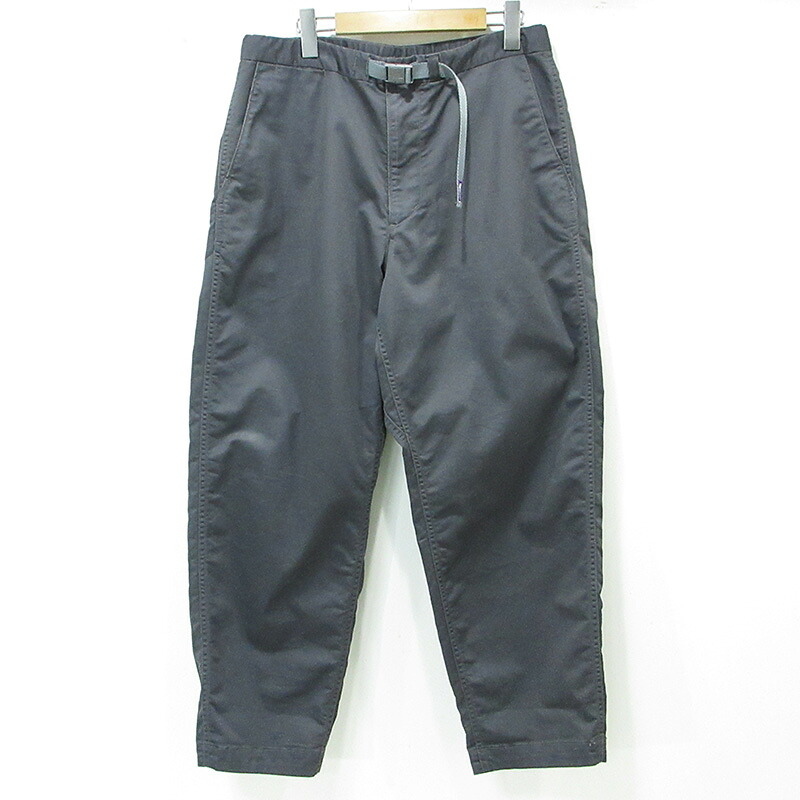 【中古】THE NORTH FACE PURPLE LABEL | ザノースフェイスパープルレーベル STRETCH TWILL WIDE TAPERED PANTS ストレッチツイルワイドテーパードパンツ 21FW NT5052N グレー サイズ：34【三重本店】