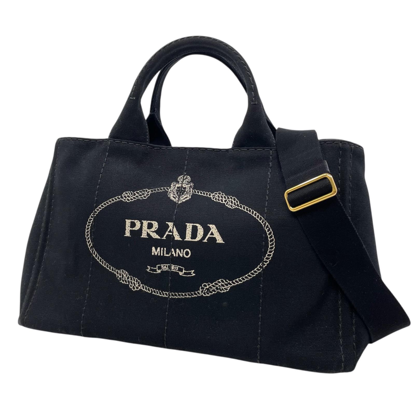 【中古】PRADA | プラダ カナパM 2way ショルダーバッグ ハンドバック 黒いこと【尾張小牧店】