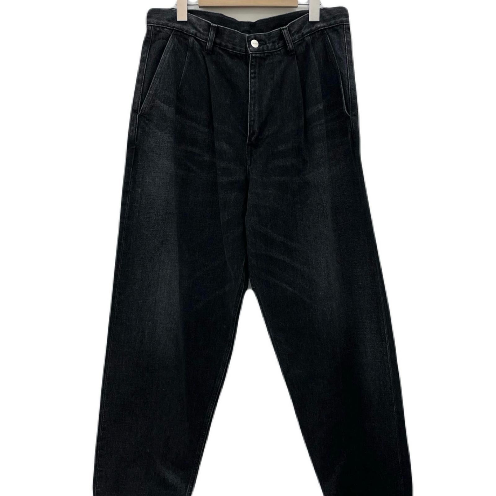【中古】Graphpaper | グラフ記録調査報告 25AW Selvage Denim Two Tuck Tapered Pants ジーンズズボン下 GU253-40060DB 黒いこと 大いさ：3【尾張小牧店】
