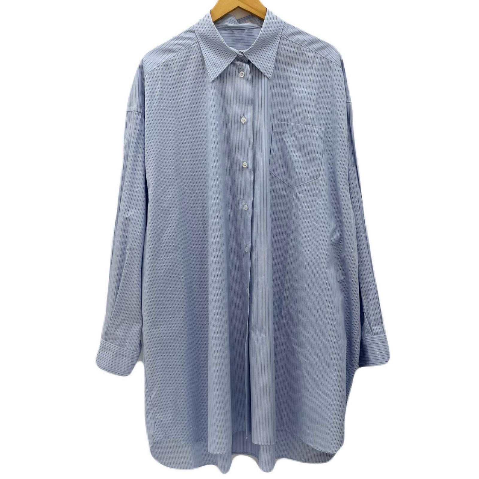 【中古】Maison Margiela | メゾンマルジェラ ストライプ柄 長袖シャツ SI0DL0002 ブルー×ホワイト サイズ:XS【尾張小牧店】|お宝市番館