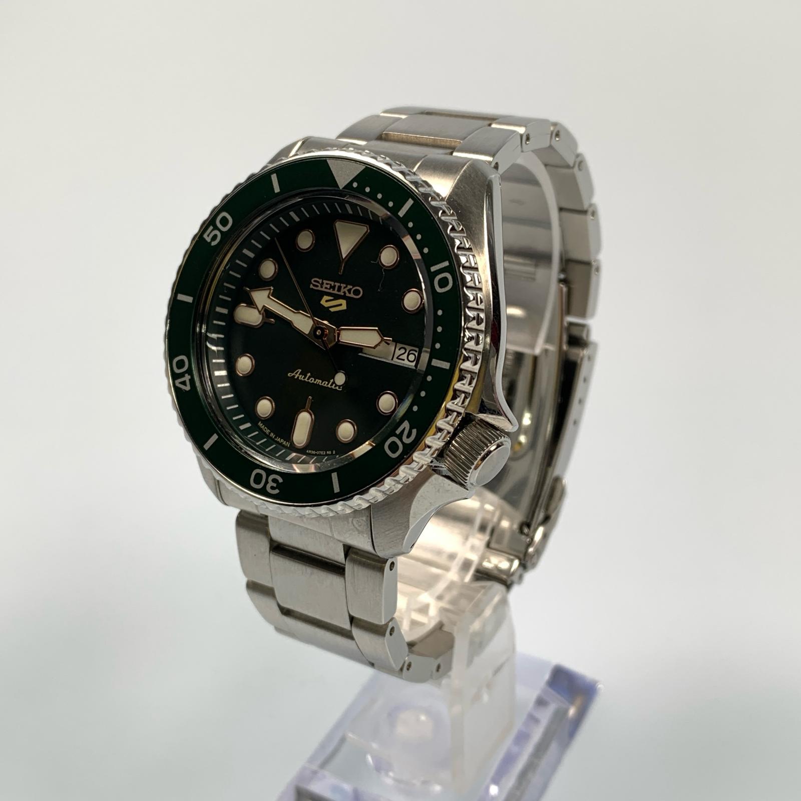 【中古】SEIKO | セイコー 5 Sports アナログ自動巻き 腕時計 SBSA013 シルバー【姫路東店】