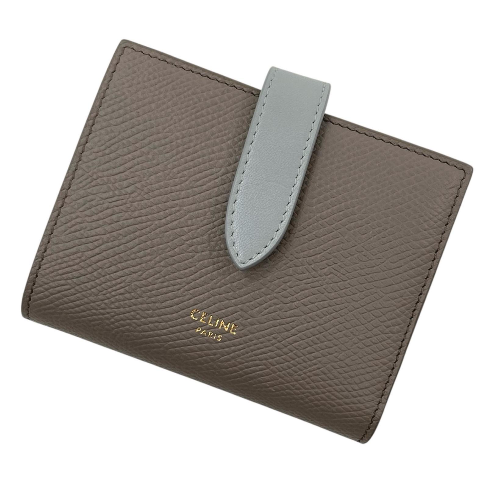 【中古】CELINE | セリーヌ 二つ折り財布 10H263BRU.10PI グレージュ【尾張小牧店】