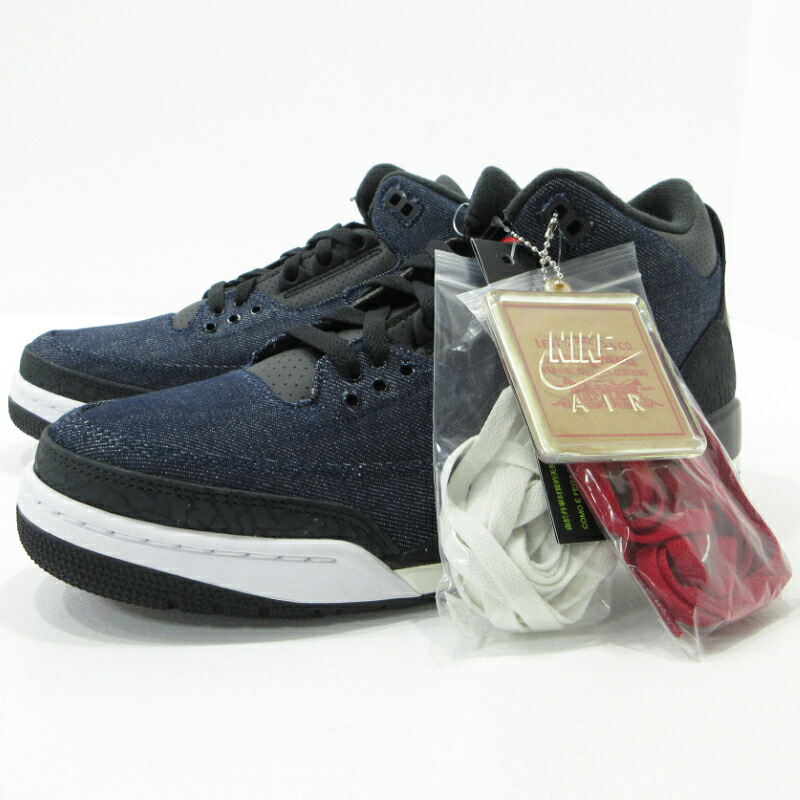 【中古】NIKE | ナイキ Air Jordan 3 Retro SP × Levi’s エアジョーダン 3 リーヴァイズジーンズ スニーカー IH7959-400 米国海軍 大きさ：28.0珊【三重中央局】