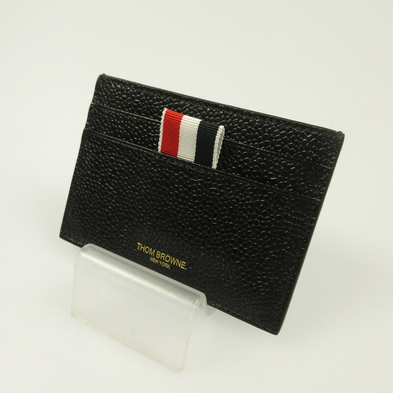 【中古】THOM BROWNE. | トムブラウン SINGLE CARD HOLDER パスケース MAW020L-00198 ブラック【姫路東店】