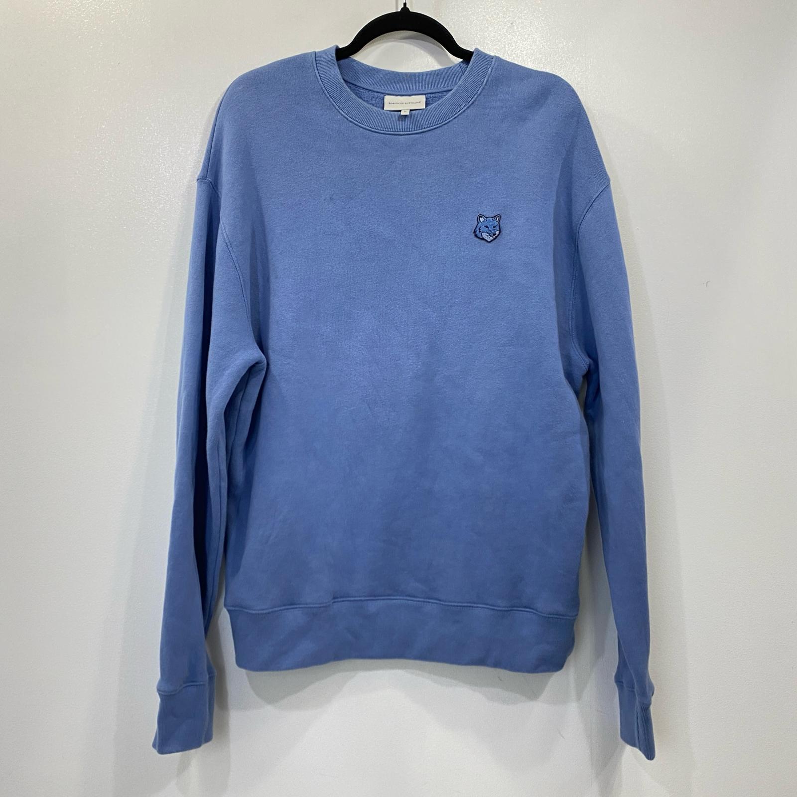 【中古】MAISON KITSUNE | メゾンキツネ BOLD FOX HEAD PATCH COMFORT SWEATSHIRT スウェット MM00316KM0307 スウェットシャツ ブルー サイズ：M【姫路東店】