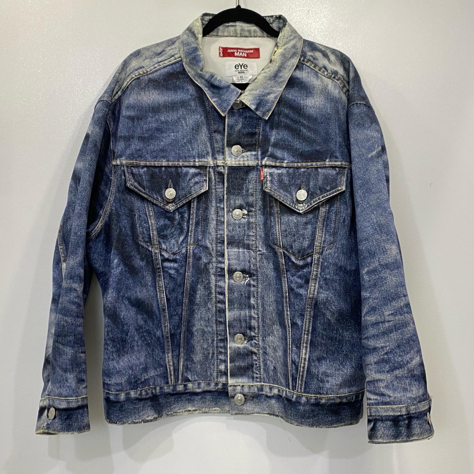 【中古】JUNYA WATANABE COMME des GARCONS MAN | ジュンヤワタナベコムデギャルソンマン ×Levi’s×BerBerJin 転写ジャケット デニム WO-J911 2025S/S ネイビー サイズ：XS【姫路東店】 32,370円