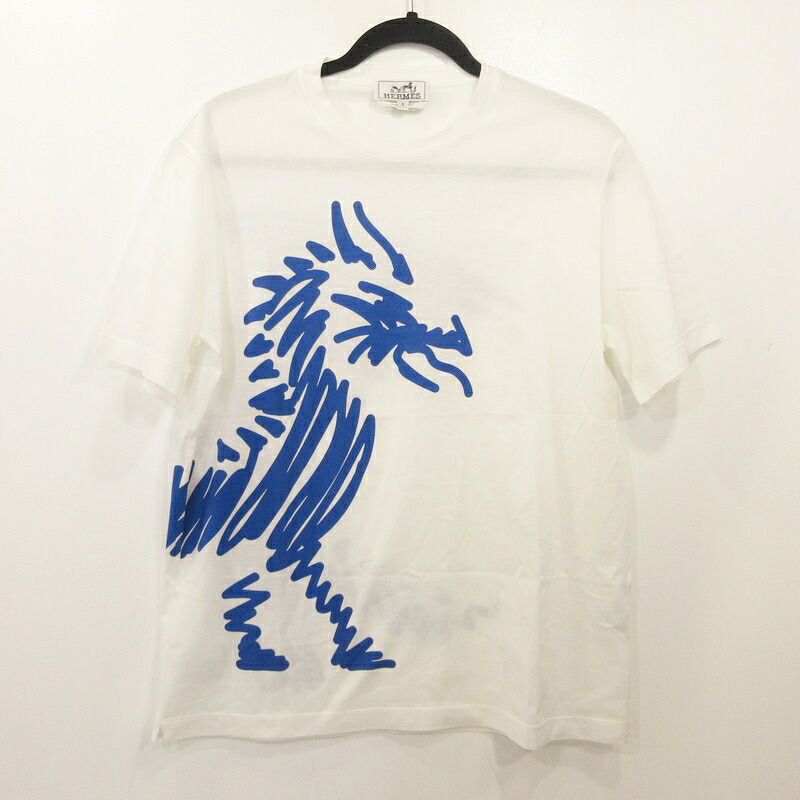 【中古】HERMES | エルメス 火竜 半袖Ｔシャツ 並行品 白いこと 大いさ：S【姫路東店】 トップス-Tシャツ・カットソー