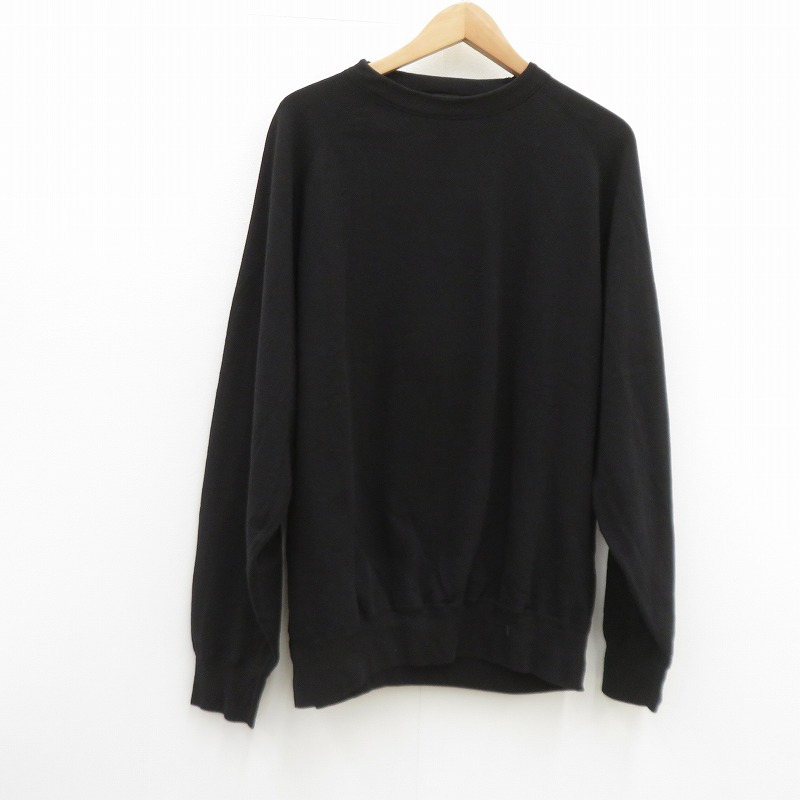 【中古】COMOLI | コモリ LW綿織物裏毛労働者の一団のど首 汗水 D01-05017 黒いこと 大きさ：3【瀬戸大橋店】
