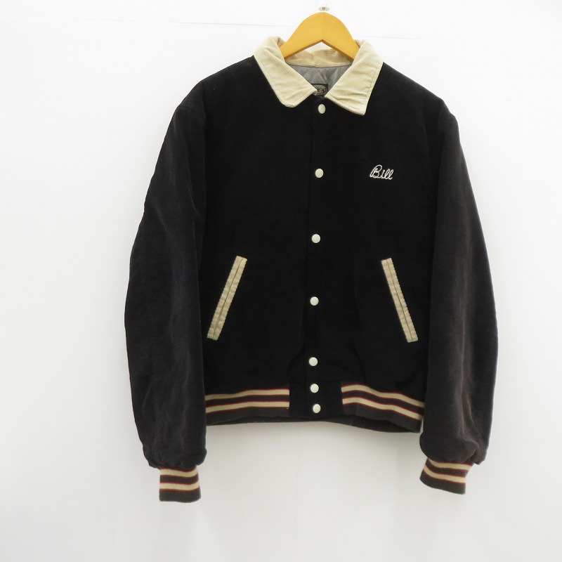 【中古】WHITESVILLE | ホワイツビルホワイツヴィル コール天 スタジャン WV11792 黒いこと 大きさ：40【瀬戸大橋店】