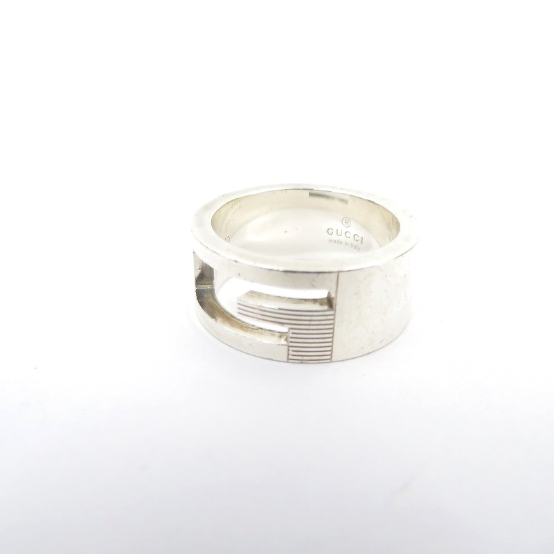【中古】GUCCI | グッチ ブランデッドG 輪っか・指環 大きさ：10(約9号) しろがね色【瀬戸大橋店】