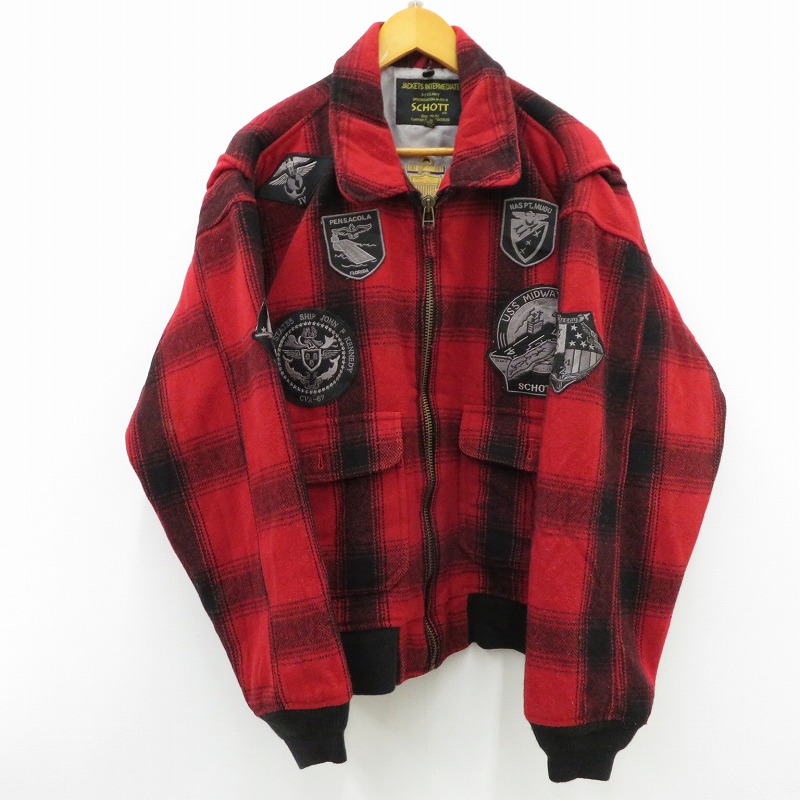 【中古】schott | ショット M-422B その他アウター レッド サイズ:XL【瀬戸大橋店】