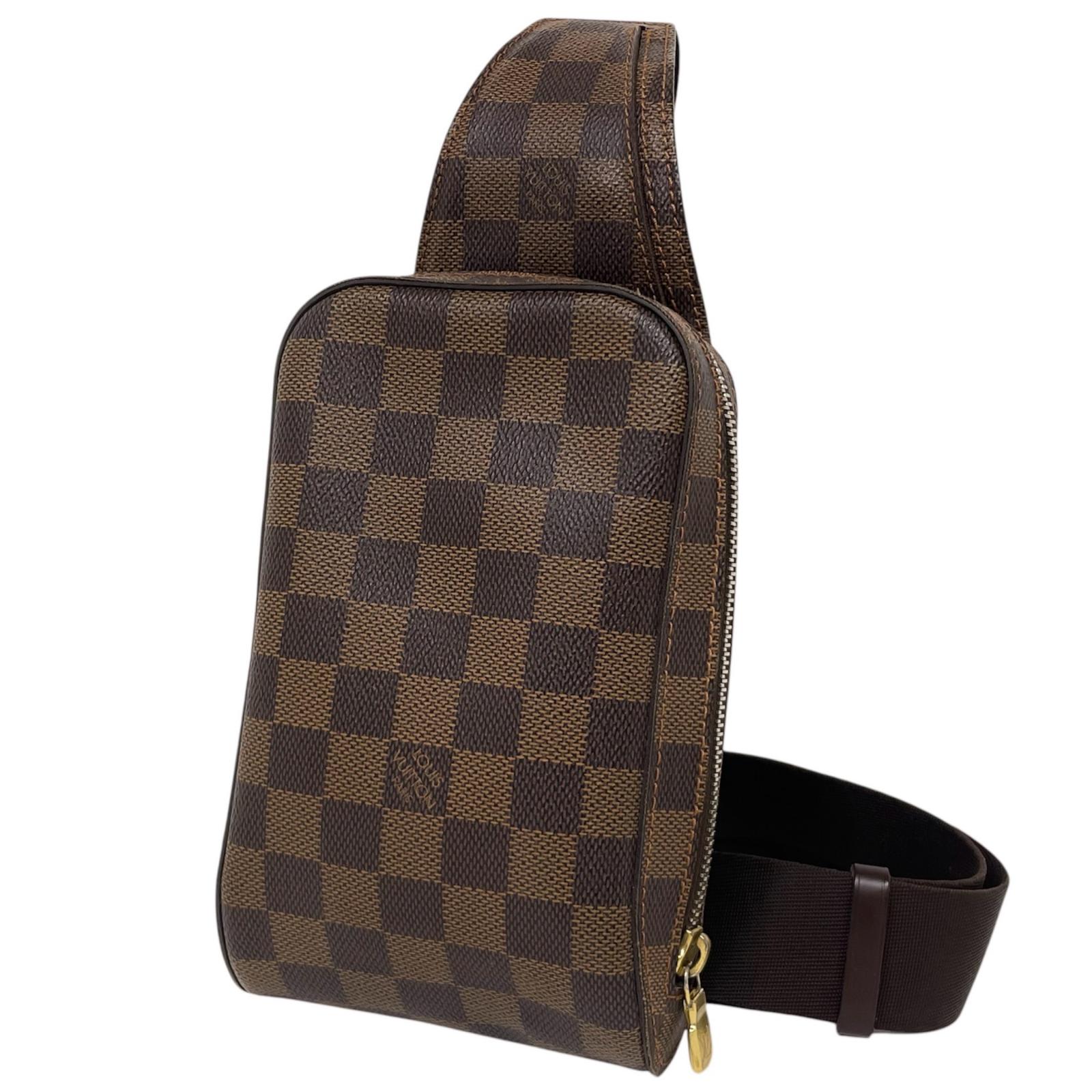 【中古】LOUIS VUITTON | ルイ・ヴィトン ジェロニモス 上半身御徒面子 酉の方角御徒面子 酉の方角合切袋 ダミエ N51994 赤銅色【尾張小牧店】