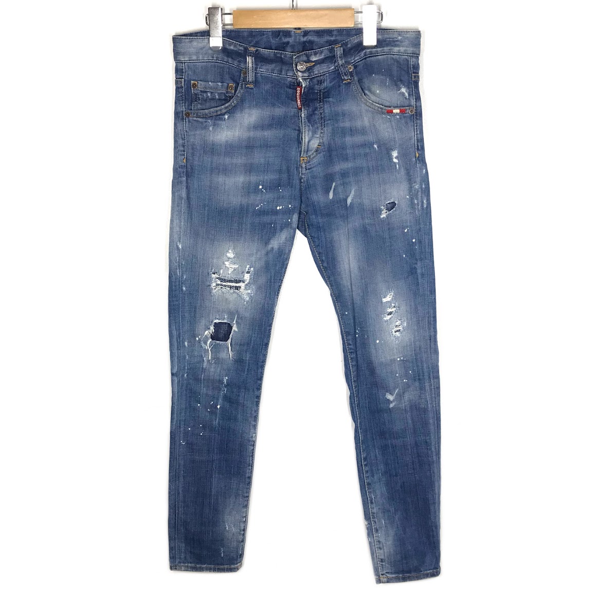 【中古】DSQUARED2 | ディースクエアード Skinny Dan Jean 不都合工業 スキニーデニム ジーンズズボン下 S74LB0429 青碧 大きさ：44【倉吉店】
