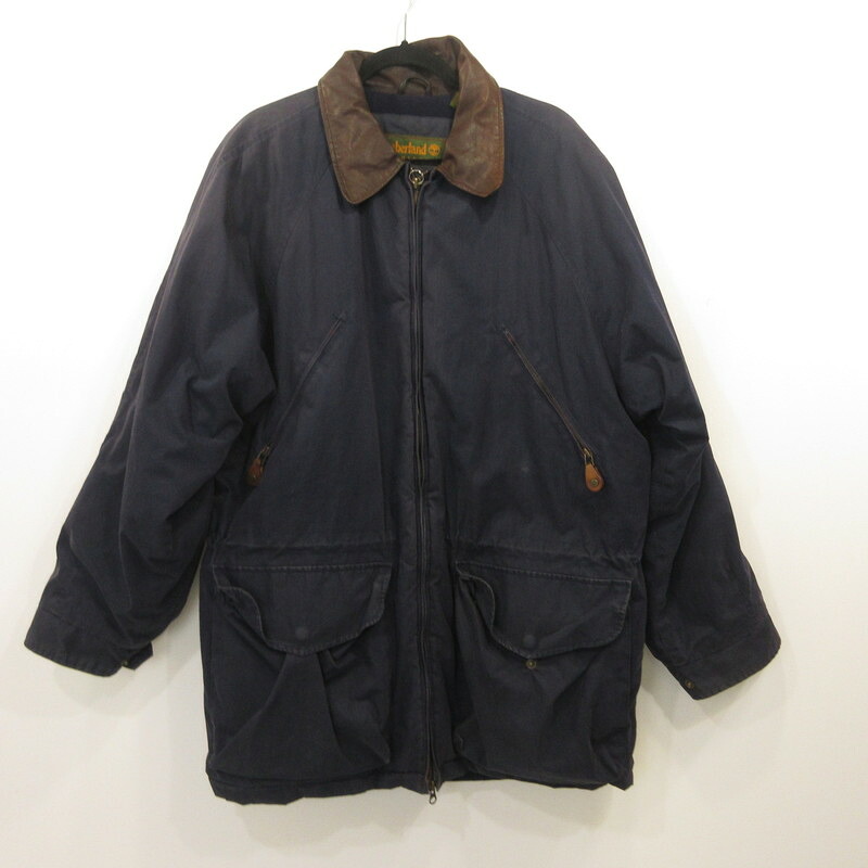 【中古】Timberland | ティンバーランド 襟レザーハンティングジャケット その他アウター ネイビー サイズ：M【姫路東店】