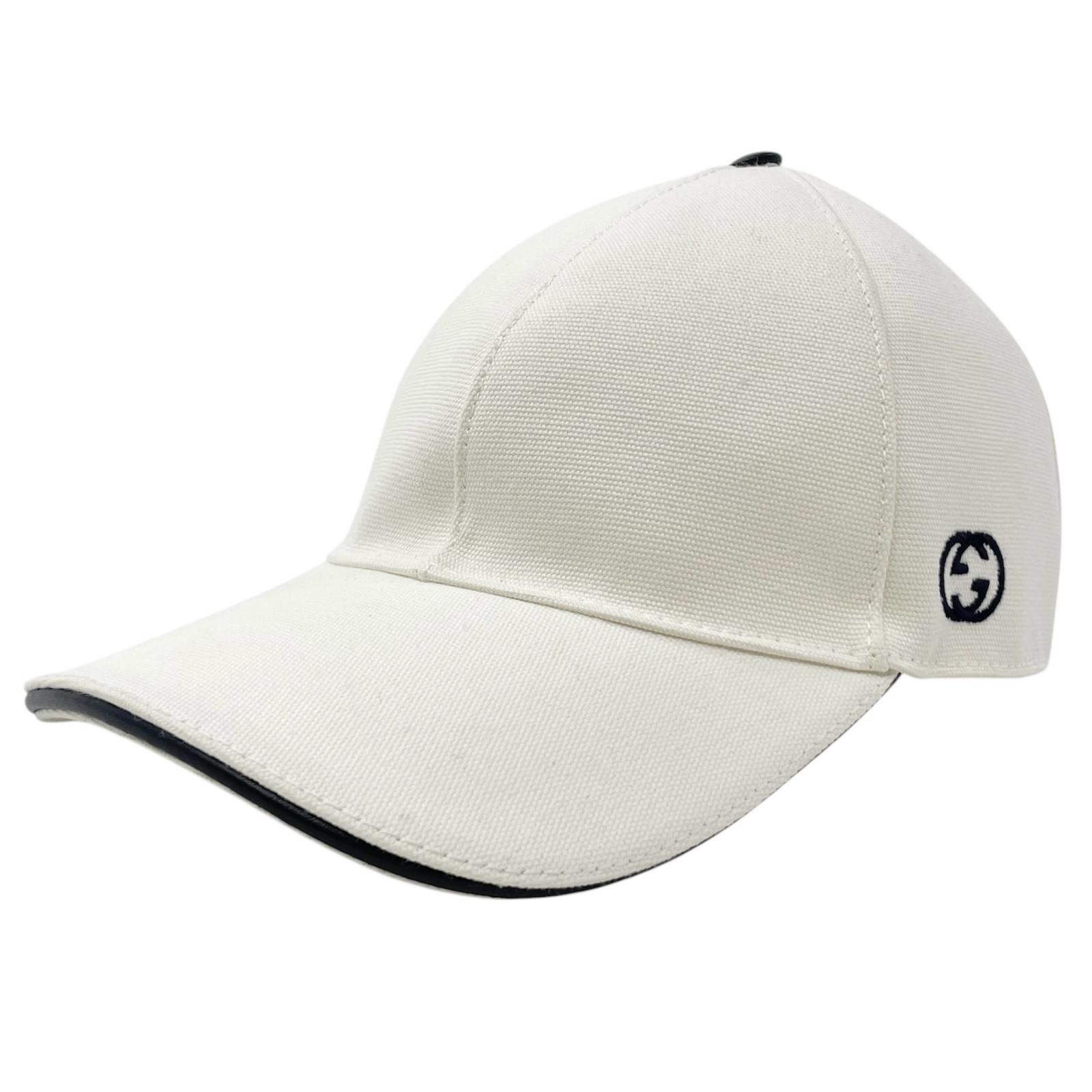 【中古】GUCCI | グッチ インターロッキングG 旗がしら かぶり笠 387554 白いこと 大きさ：S【尾張小牧店】