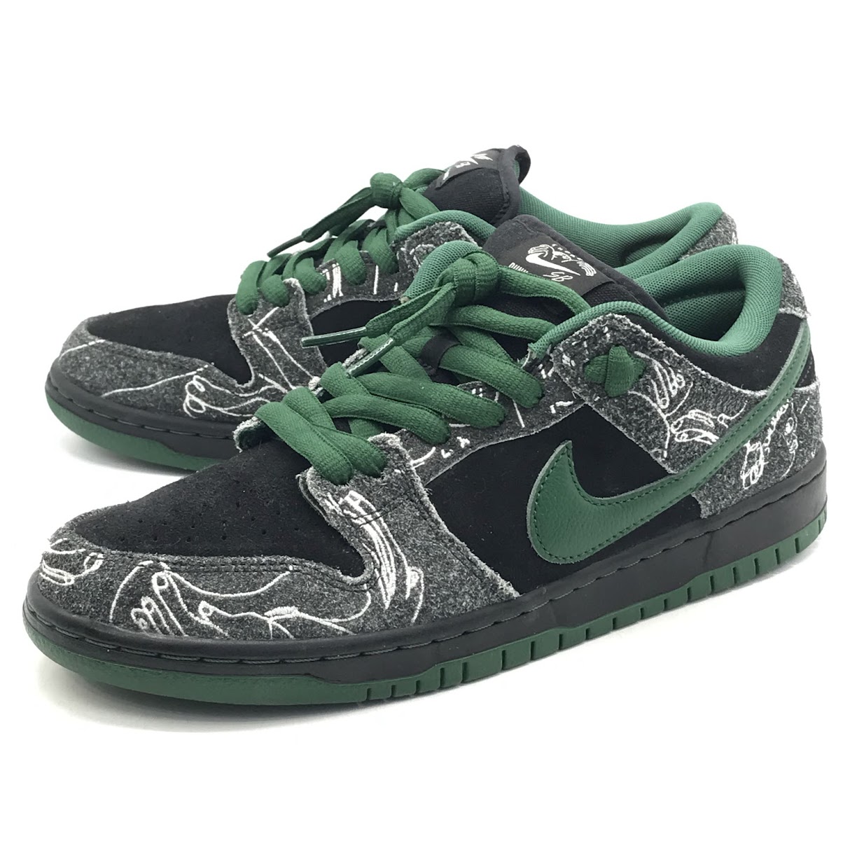 【中古】NIKE | ナイキ SB DUNK LOW/THERE SKATEBOARDS スニーカー HF7743-001 緑であること 27珊【倉吉店】