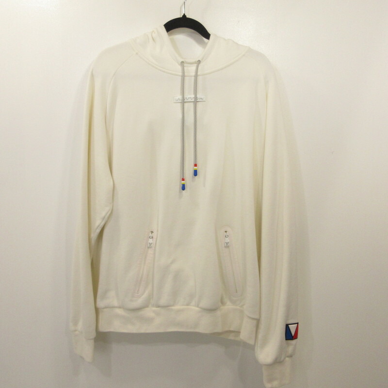 【中古】LOUIS VUITTON | ルイ・ヴィトン 37TH AMERICA'S CUP パーカー RM242MH ZA8 HRY55W 国内正規品 アイボリー サイズ：XL【姫路東店】