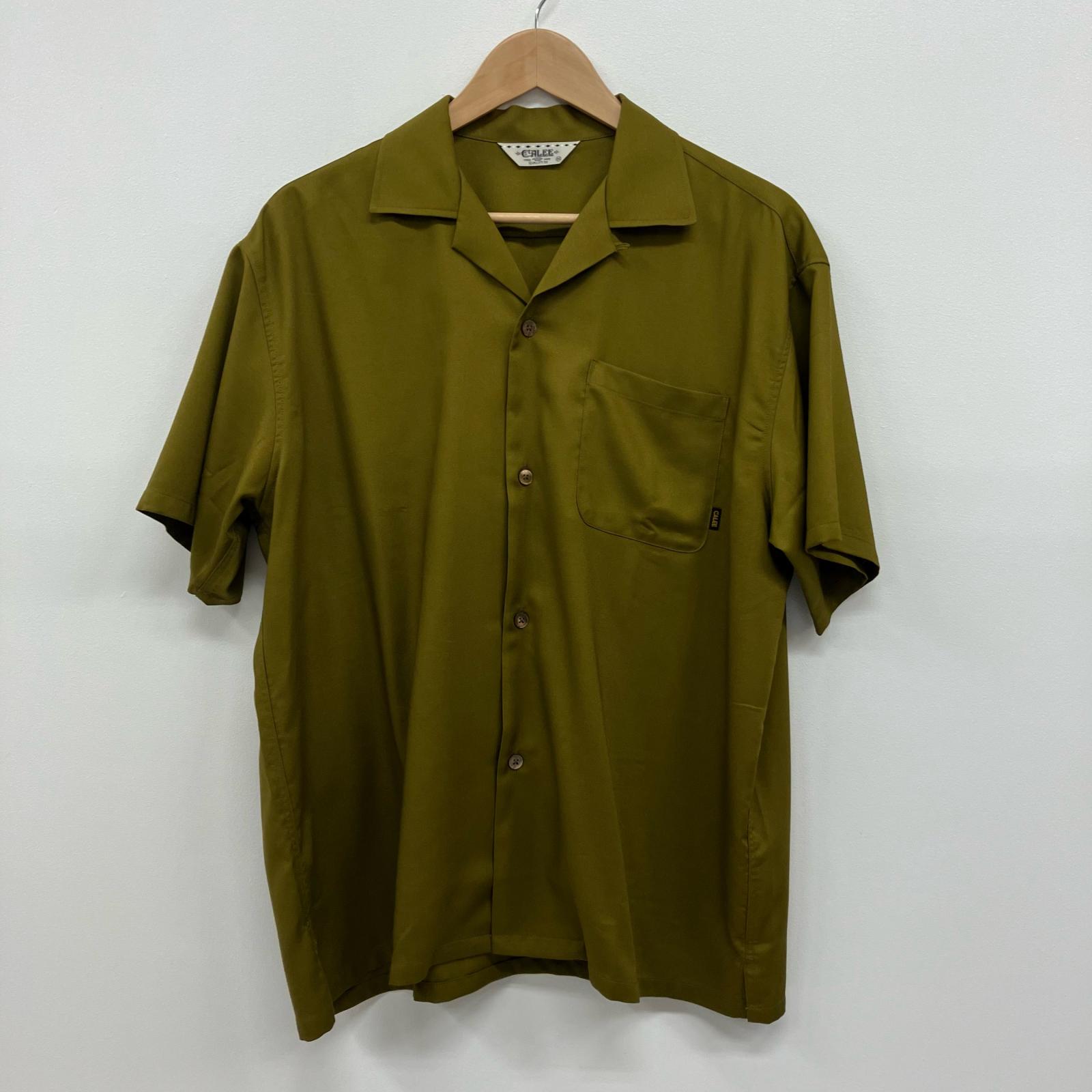 【中古】CALEE | 持ちはこび THUNDER CRAFT OPEN COLLAR SH 半袖プルオーバー CL-25EA004EX カーキ 大きさ：M【イオン広店】