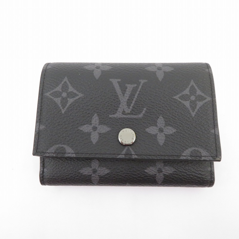 【中古】LOUIS VUITTON | ルイ・ヴィトン モノグラム エクリプス ヴィクター・ウォレット 三つ折り財布 M12598 ブラック【瀬戸大橋店】